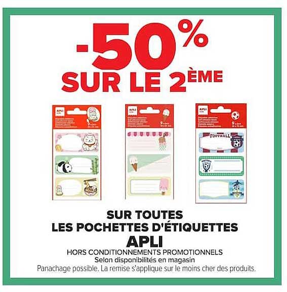 50% SUR LE 2ÈME