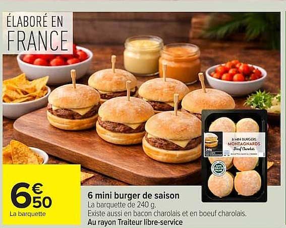 6 mini burger de saison