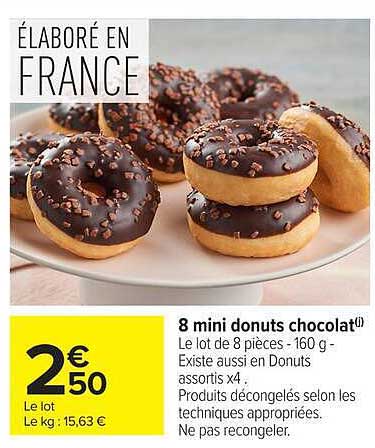 8 mini donuts chocolat