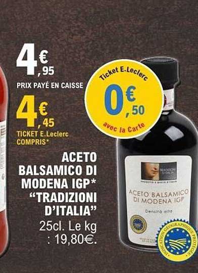 ACETO BALSAMICO DI MODENA IGP “TRADIZIONI D’ITALIA”