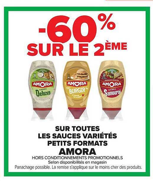 Amora Sauces variétés petits formats