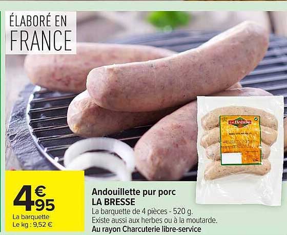 Andouillette pur porc LA BRESSE