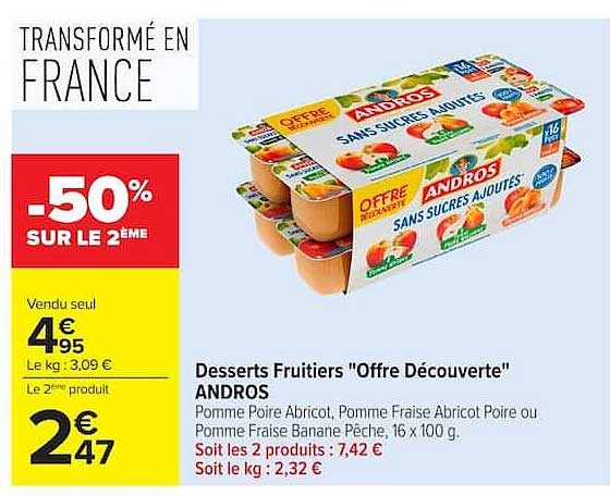 ANDROS Desserts Fruitiers