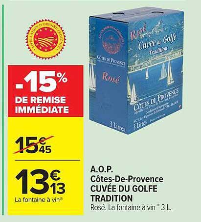 A.O.P. Côtes-De-Provence CUVÉE DU GOLFE TRADITION