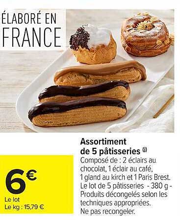 Assortiment de 5 pâtisseries