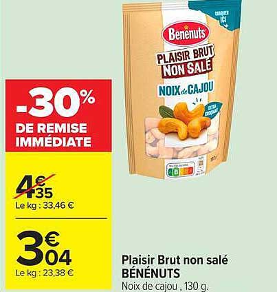 Bénénuts Plaisir Brut non salé