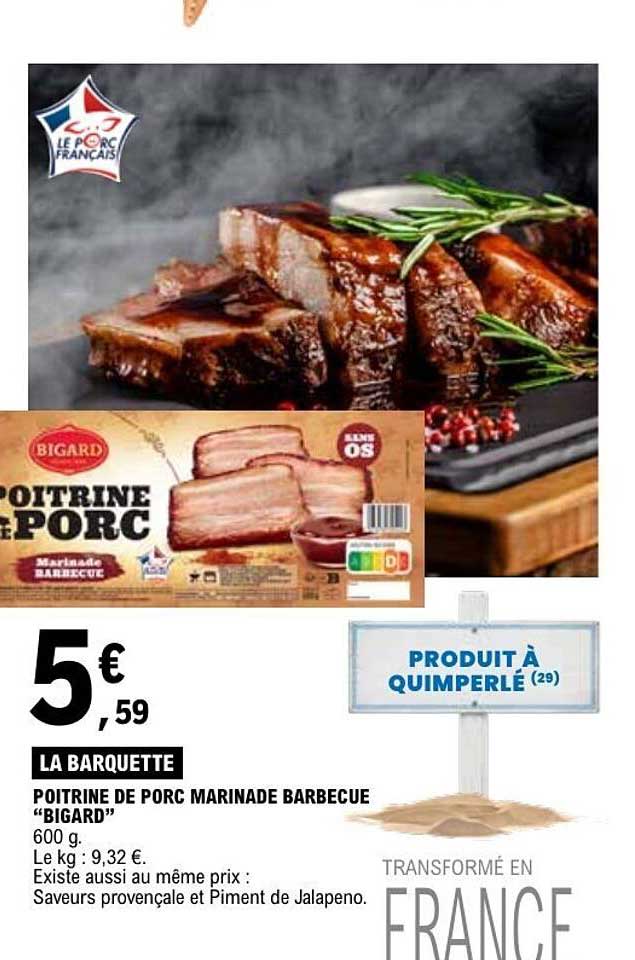 Bigard Poitrine de porc marinade barbecue "barbe