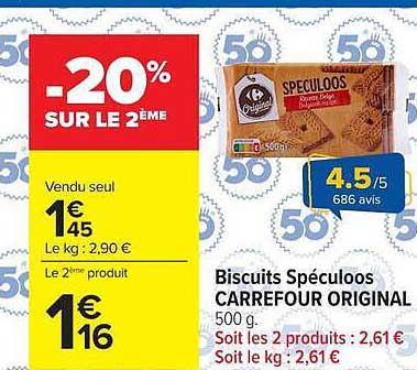 Biscuits Spéculoos CARREFOUR ORIGINAL