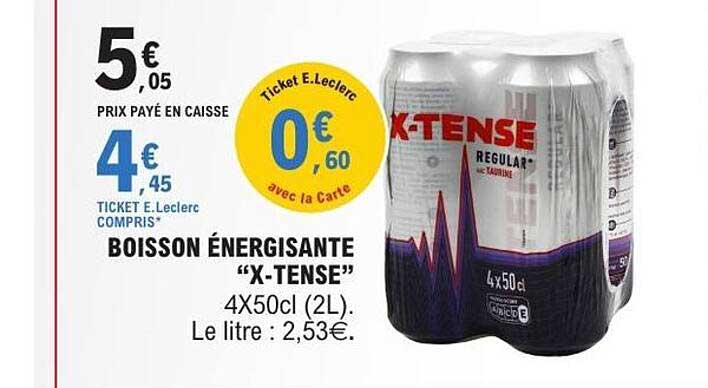 BOISSON ÉNERGISANTE “X-TENSE”
