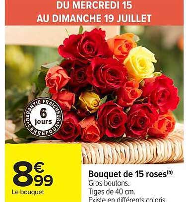 Bouquet de 15 roses