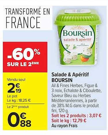 Boursin Salade & Apéritif