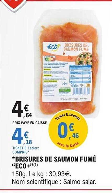 BRISURES DE SAUMON FUMÉ ECO+