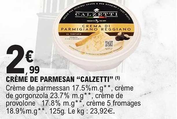 CALZETTI Crème de parmesan