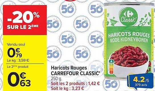 Carrefour Classic Haricots Rouges