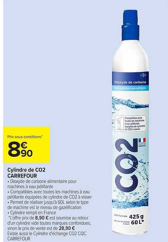 CARREFOUR Cylindre de CO2