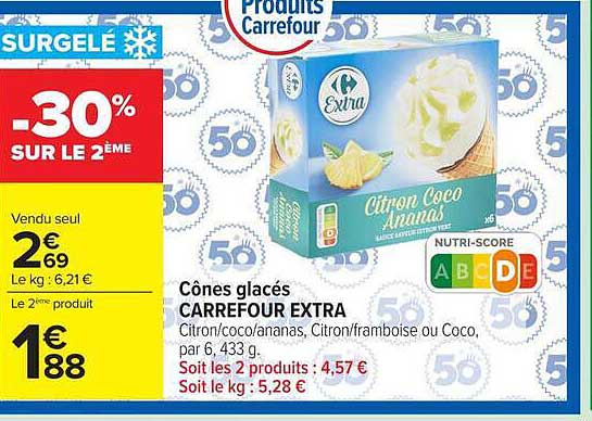 Carrefour Extra Cônes glacés