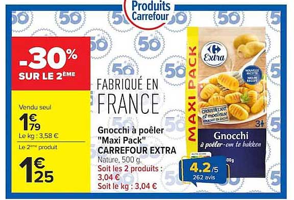 Carrefour Extra Gnocchi à poêler Maxi Pack