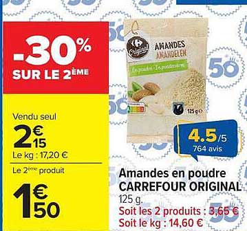 Carrefour Original Amandes en poudre
