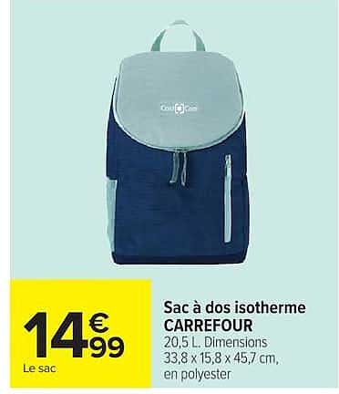 CARREFOUR Sac à dos isotherme