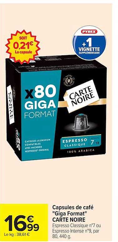 CARTE NOIRE GIGA FORMAT