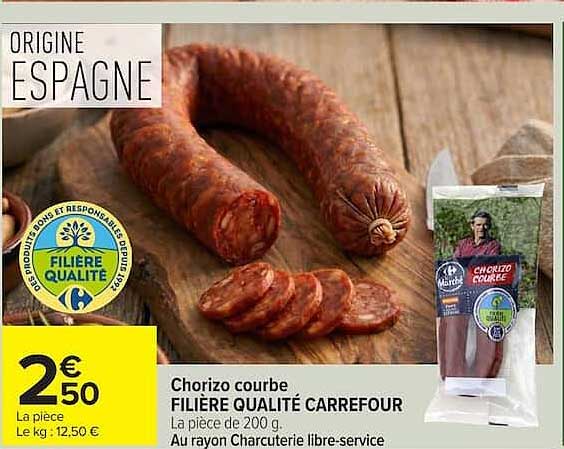 Chorizo courbe FILIERE QUALITE CARREFOUR