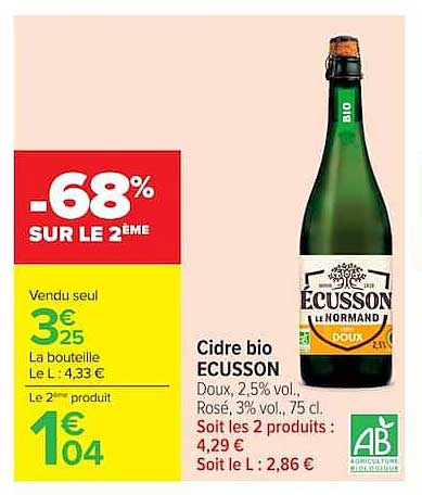 Cidre bio ECUSSON
