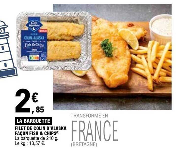 Cit Marine Filet de Colin d’Alaska façon Fish & Chips