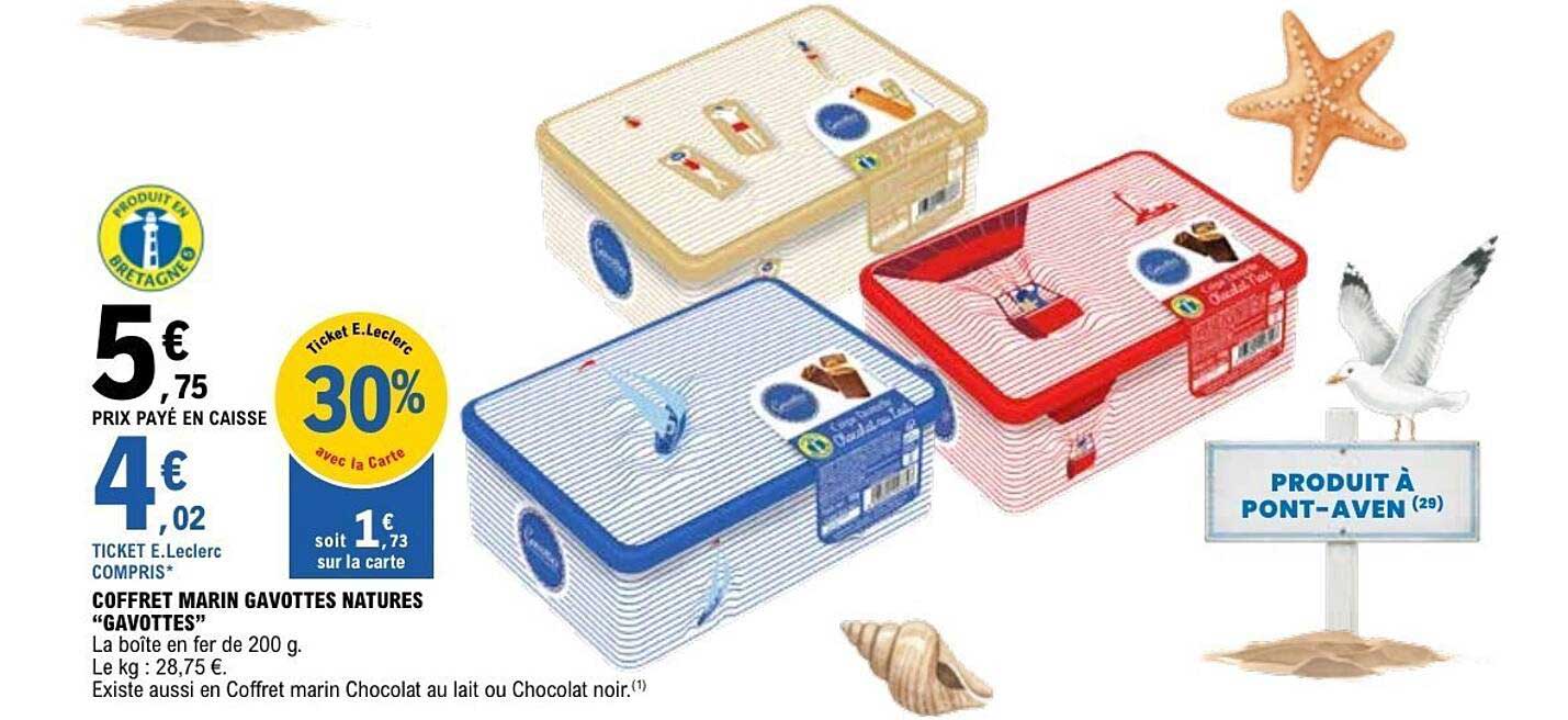COFFRET MARIN GAVOTTES NATURES "GAVOTTES