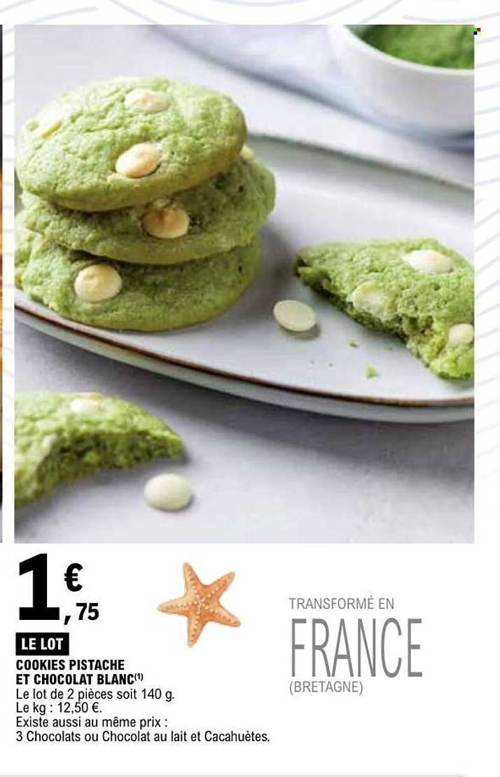 Cookies Pistache et Chocolat Blanc