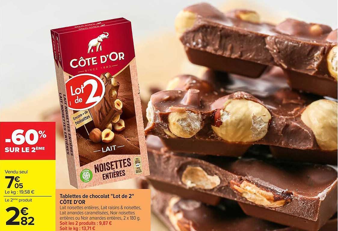CÔTE D'OR Lot de 2