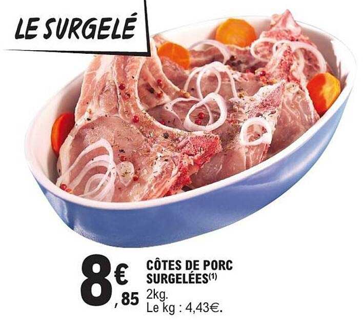 CÔTES DE PORC SURGELÉES