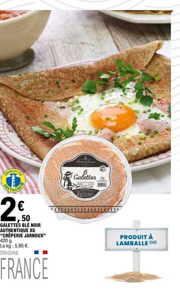 Crêperie Jarnoux Galettes Blé Noir Authentique X6
