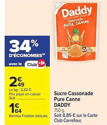 Daddy Sucre Cassonade Pure Canne
