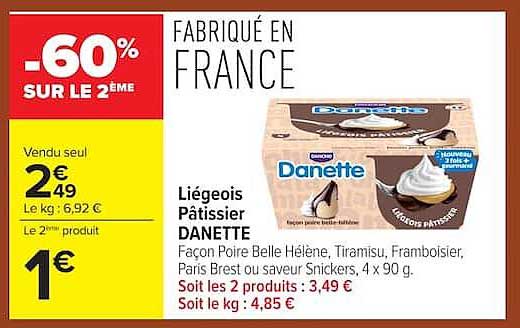 Danette Liégeois Pâtissier