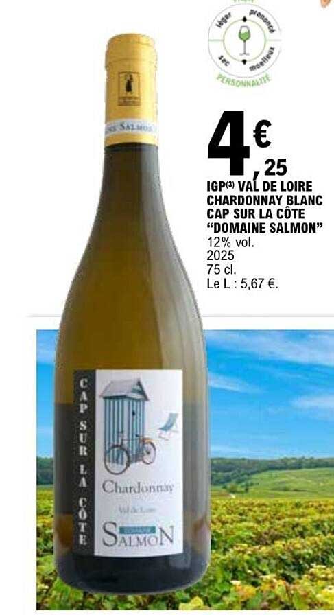 Domaine Salmon Chardonnay Blanc Cap sur la Côte