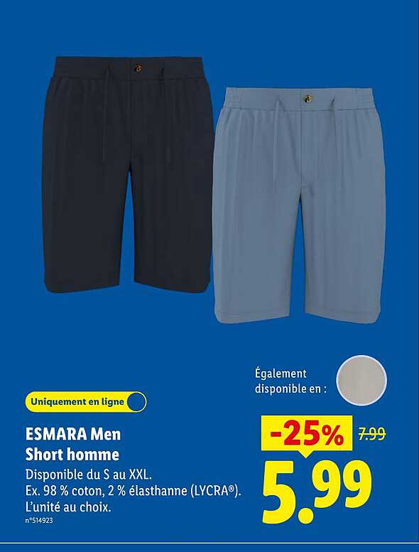 ESMARA Men Short homme