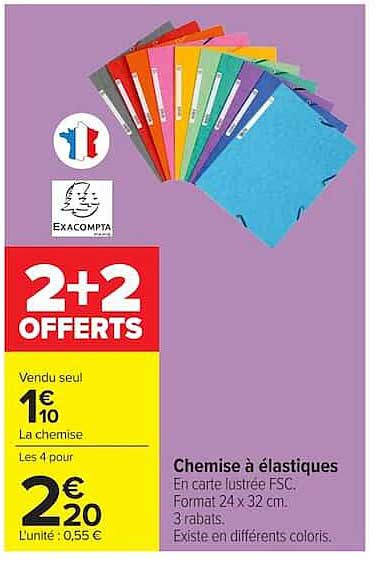 EXACOMPTA Chemise à élastiques