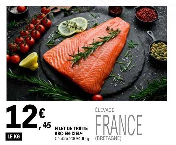FILET DE TRUITE ARC-EN-CIEL