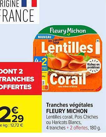 Fleury Michon Lentilles Corail