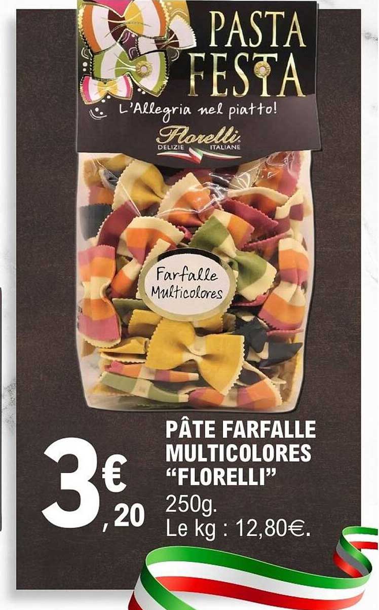 Florelli PâTE FARFALLE MULTICOLORES