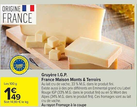 France Maison Monts & Terroirs Gruyère I.G.P