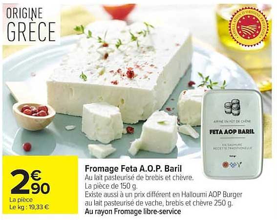 Fromage Feta A.O.P. Baril