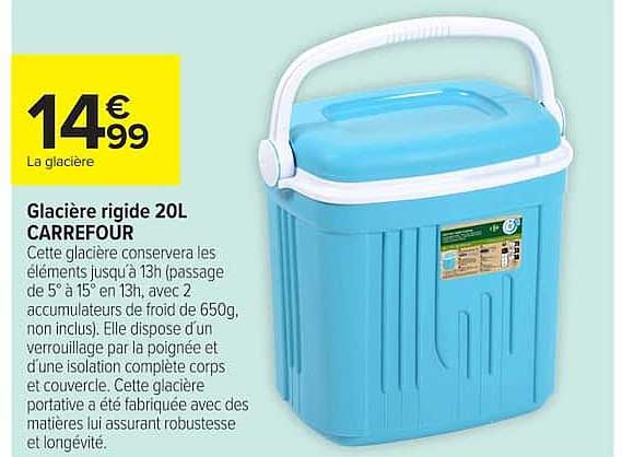 Glacière rigide 20L CARREFOUR