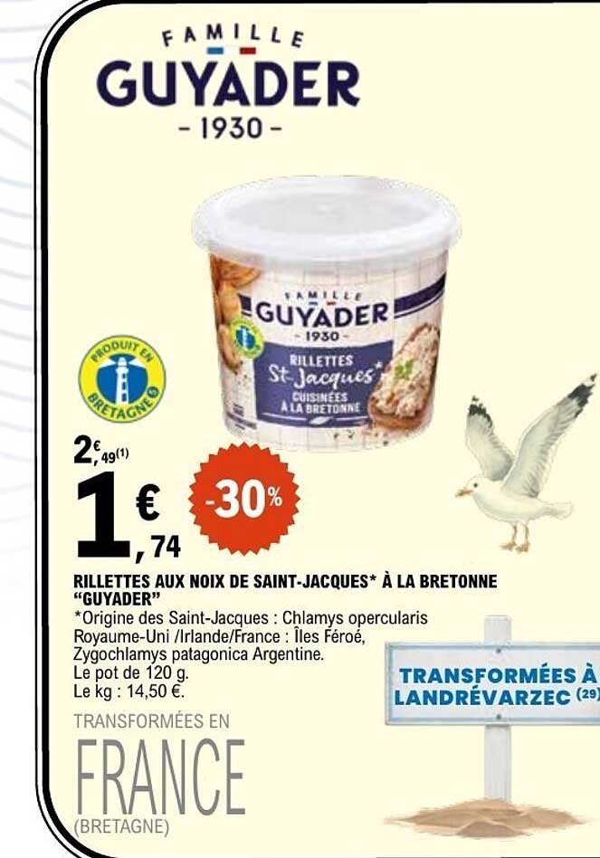 GUYADER Rillettes aux noix de Saint-Jacques à la bretonne