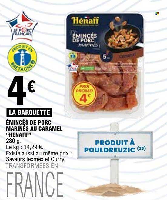 Hénaff Émincés de porc marines