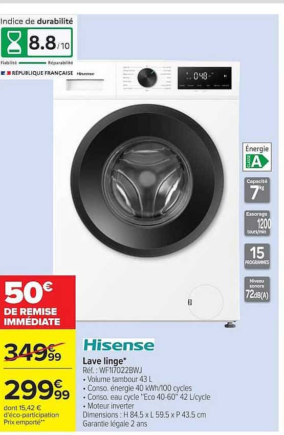 Hisense Lave linge