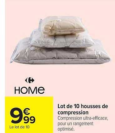 HOME Lot de 10 housses de compression