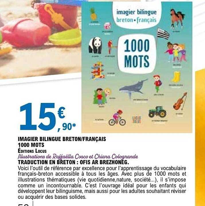 IMAGIER BILINGUE BRETON/FRANÇAIS 1000 MOTS