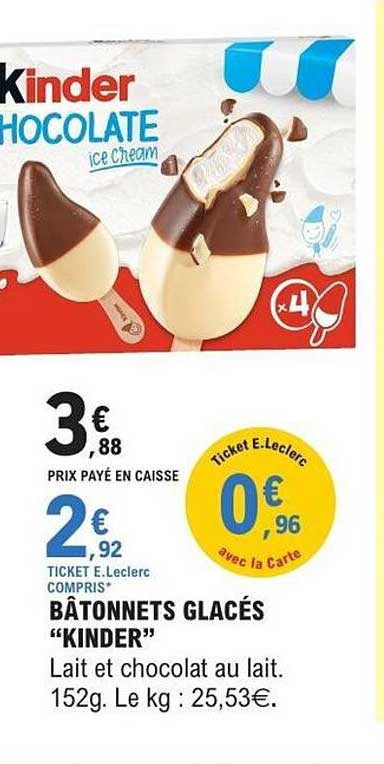 Kinder Chocolate ice Cream