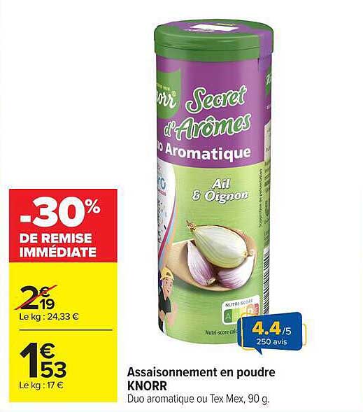 Knorr Secret d'Arômes Aromatique Ail & Oignon